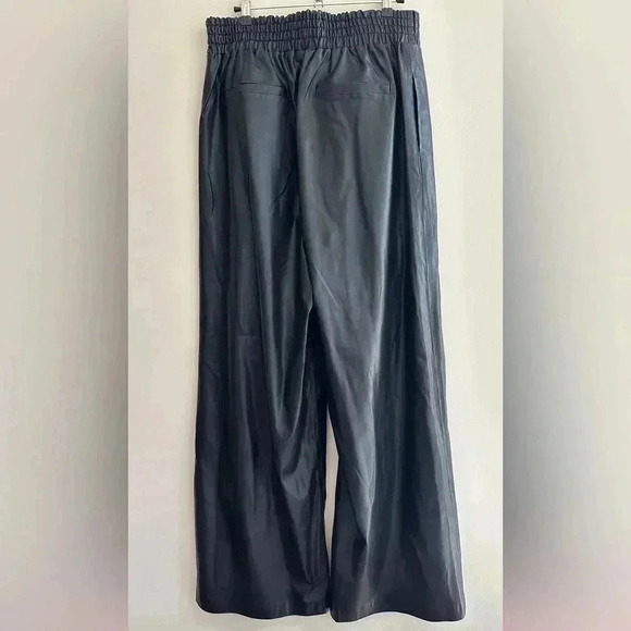 Blank NYC Faux Leather Wide Leg Pants, Black, Size Large - Picture 10 of 16